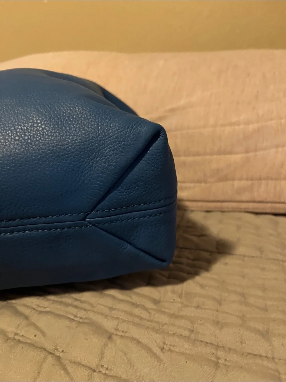 Michael Kors Blue Leather Hobo Bag with Tassel